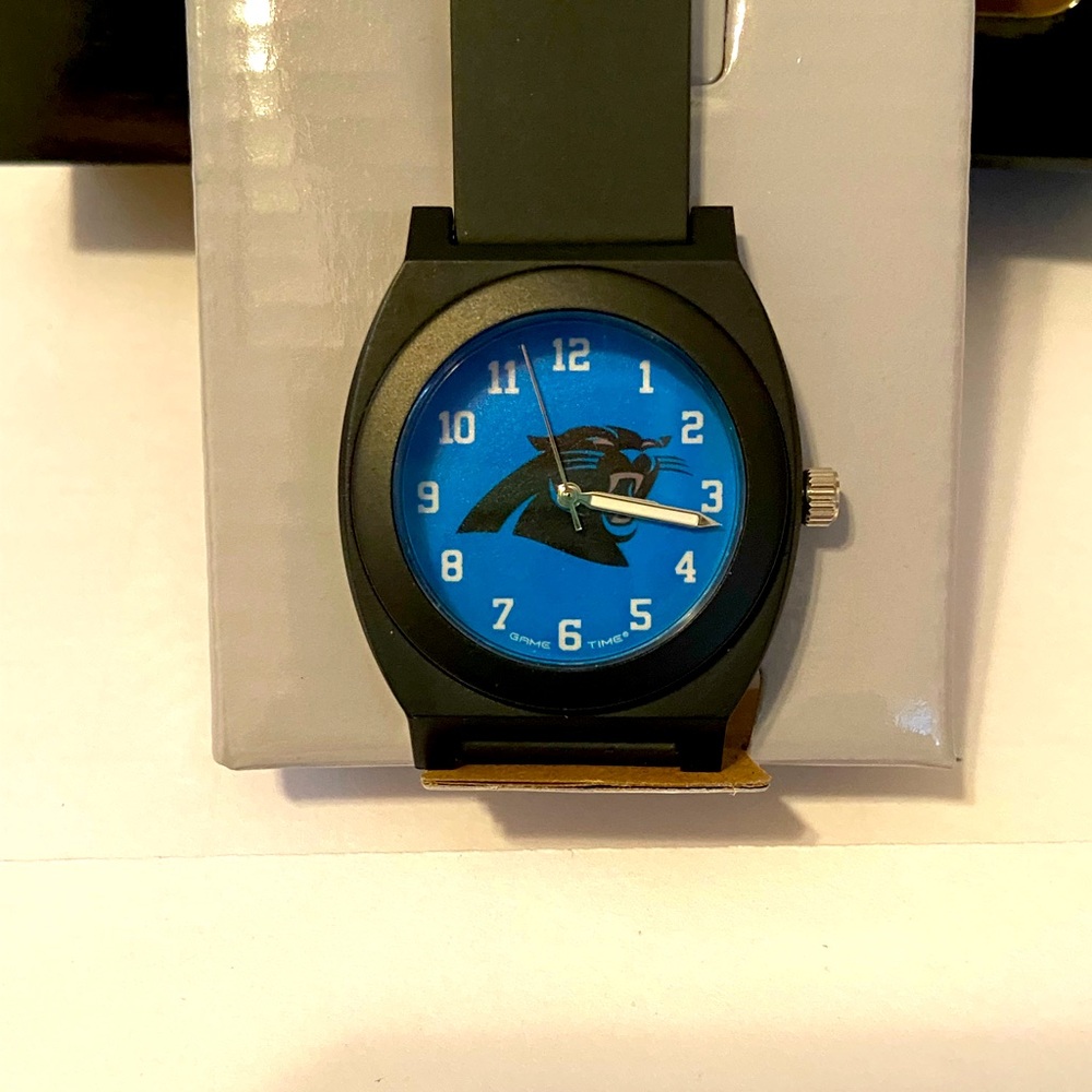 Carolina Panthers NFL Fan Black Series Youth Watch - GameTime